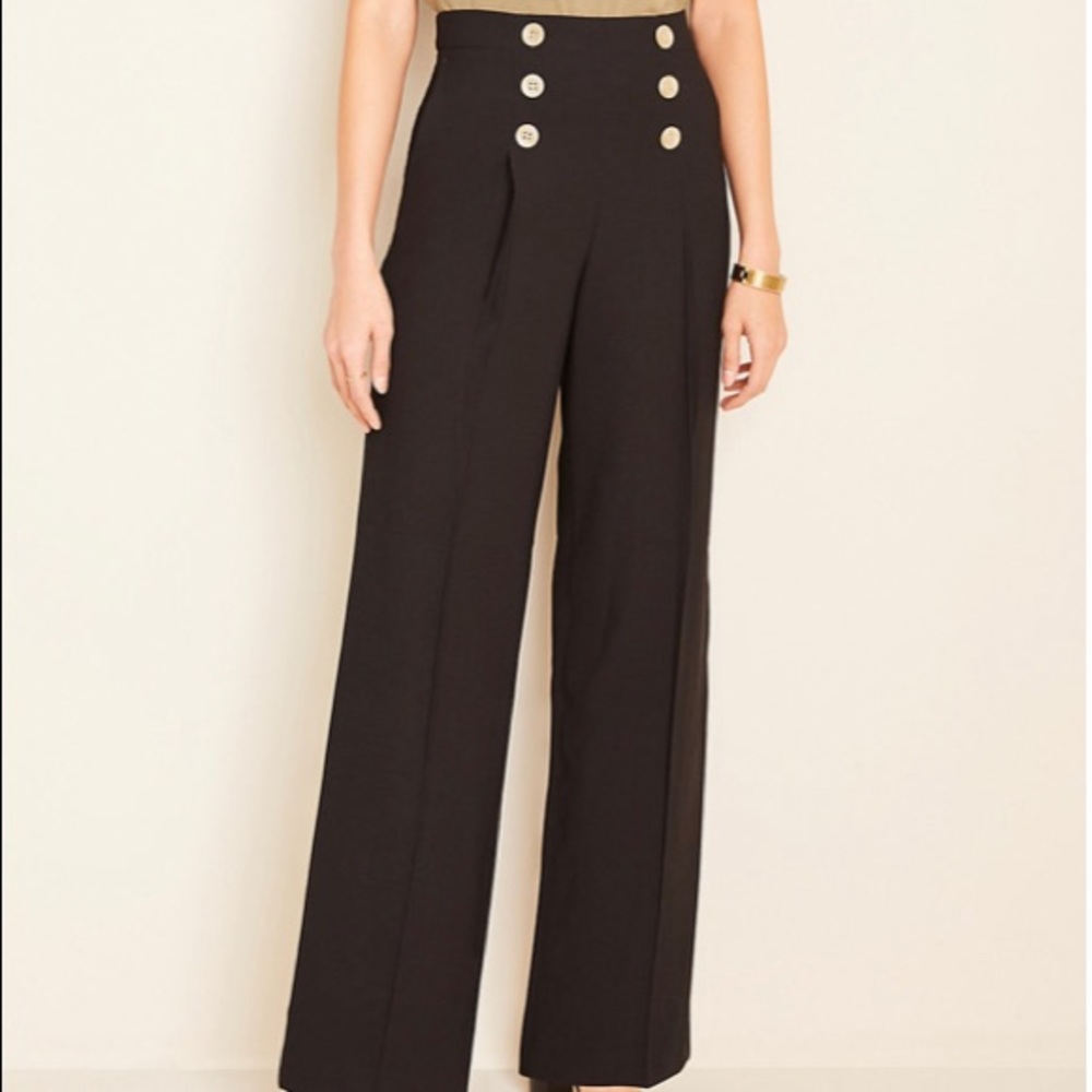 Ann Taylor Sailor Pants Black